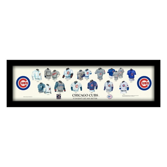 Chicago Cubs Cooperstown Collection Framed Uniform Heritage Art Print