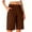 Brown, variant on Cmfcve Bermuda Shorts for Women Knee Length High Waisted Summer Dressy Casual Chino Shorts