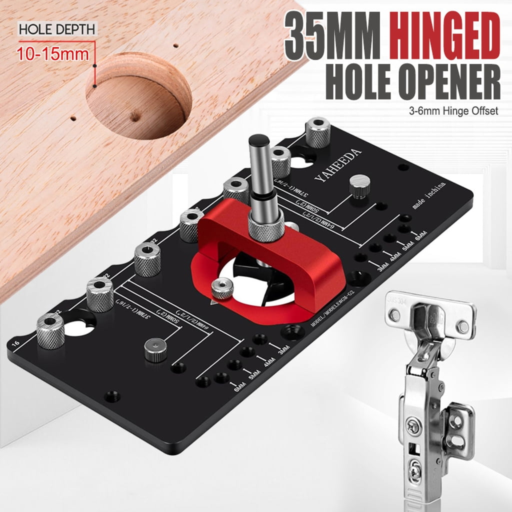 Zeiwohndc 35mm Cabinet Hinge Jig Concealed Drilling Hole Puncher, Locking Woodworking