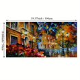 thumbnail image 1 of 1pc, Canvas Painting, Walking Down The Street Oil Painting Wall Art Decor, Living Room Wall Decor, Bedroom Wall Decor, Canvas Wall Art Decor, Home Decor, Room Decor, Indoor Decor, Wall Decor, Holiday, 1 of 4