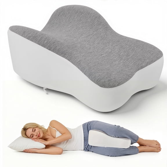 ‌AMTPM Knee Pillow - Side Sleeper Support for Thighs & Knees, Relieves Sciatica, Back, Hips & Joint Pain (Leg Pillow)
