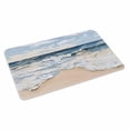 thumbnail image 4 of Blue Coastal Door Mat Indoor Outdoor, Oil Painting Art Modern Abstract Non Slip Welcome Mat with Rubber Backing, Absorbent Fabric Front Door Mats Entryway Rug for Home Patio Entrance 16"x24", 4 of 9