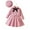 Pink, variant on Esaierr 2-7T Girls Suspender Dress 3 Piece Outfits Tweed Bowknot Jacket and Undershirt Dress with Hat Set Autumn Winter for Kids Toddler