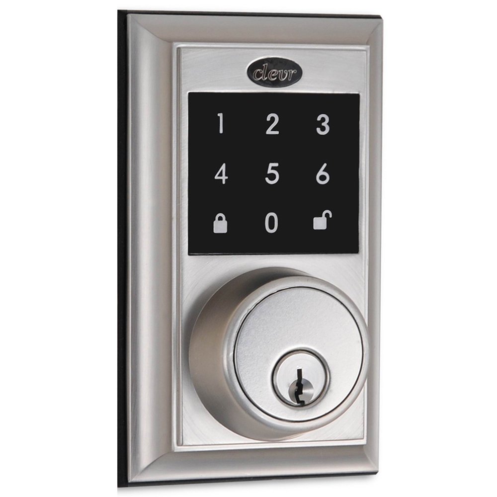 Clevr Electronic Touchscreen Deadbolt Door Lock with Keyless Nickel