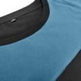 thumbnail image 5 of GrmtClth Mens Basic Daily Wear Spliced Color Block Crew Neck Pullover Shirts, Long Sleeve Relax Fit Everyday Leisure Tops Blue XL, 5 of 7