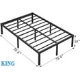 thumbnail image 3 of Metal Bed Frame,Twin Size Bed Frame with Storage Space,Heavy Duty Sturdy Mattress Foundation,Easy Assembly,No Box Spring Needed, Black,16 Inch,Twin, 3 of 9
