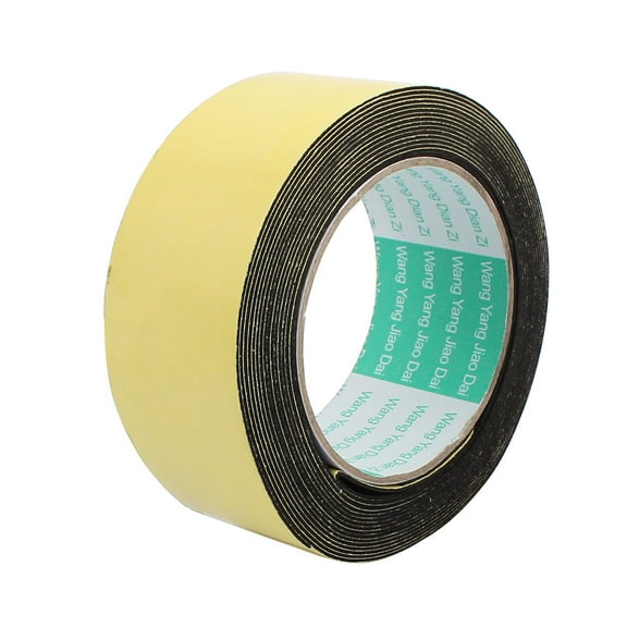 45mm Width 1mm Thickness Single Side Sponge Foam Tape Black 5 Meter Length
