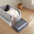 thumbnail image 5 of Cat Litter Box Step Ramp with Filter Function for Self-Cleaning Litter Box, Easy to Clean Stool for Kitten & Elderly Cats, 5 of 7