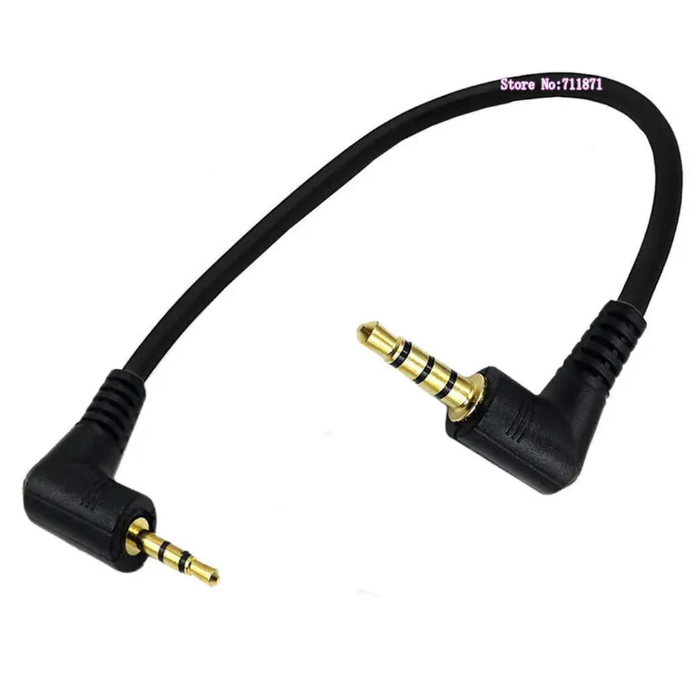 FOR Gold plated Right Angle Elbow TRRS 3.5 Male TRS 2.5 Male Audio Adapter Cable Line Stereo TRS 2.5mm to TRRS 3.5mm Male Cord Wire