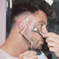 thumbnail image 1 of Beard Guide Shaper Tool Or Clear Stencil For Trimming And Shaving, The Stencil Models With 4 Grooming Lines And Mustache Comb, 1 of 3