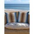 thumbnail image 5 of 1 Pack Outdoor Throw Pillow, Blue Brown Waterproof Pillow with Insert Included, Farmhouse Wood Grain Vintage Vertical Striped Decorative Accent Cushion Sofa Pillows for Patio Porch, 18 x 18 In, 5 of 8