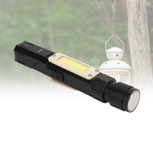 Linterna Recargable USB, Linterna De aleación De Aluminio 3 En 1 Multifunción Plegable De 90 Grados Para Exteriores