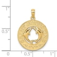 thumbnail image 3 of 14K Yellow Gold ST. AUGUSTINE Florida Double Dolphins in Circle Pendant, 3 of 4