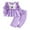 Z-Purple2, variant on LIIPEE Girls Pajamas Sets Halloween Cartoon Ghost Embroidery Long Sleeve Round Neck Striped Shirt Pants Set Toddler Trendy Birthday Loungewear Outfits,Orange,2-3 Years