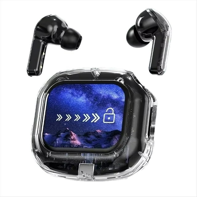 Auriculares Inalámbricos Bluetooth con Pantalla LCD A Color Inteligente y Reducción de Ruido HIFI, Estéreo, B