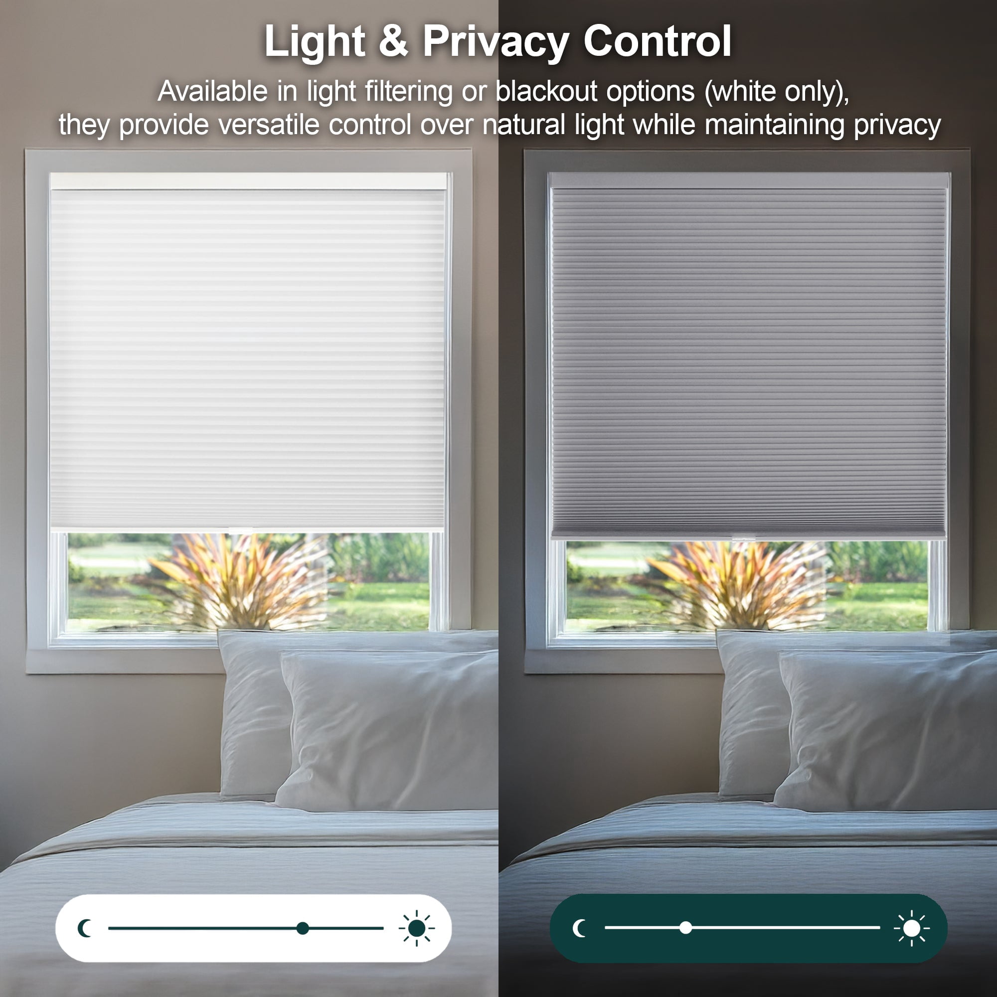 Chicology Blackout Cellular Shade, Evening Mist, 60.75"W X 48"H