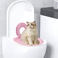 thumbnail image 4 of Cat Toilet Training Kit, Reusable Toilet Seat Training System for Cats,Portable Litter Box Transition Trainer, Easy Clean Potty Training Aid for Indoor Cats(RL Pink 1 PCS), 4 of 6