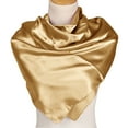 thumbnail image 2 of 35 Inch Satin Head Scarves Large Vintage Square Scarf Silk Feeling Satin Hair Wrapping Scarves for Women Girls-Ginger, 2 of 5