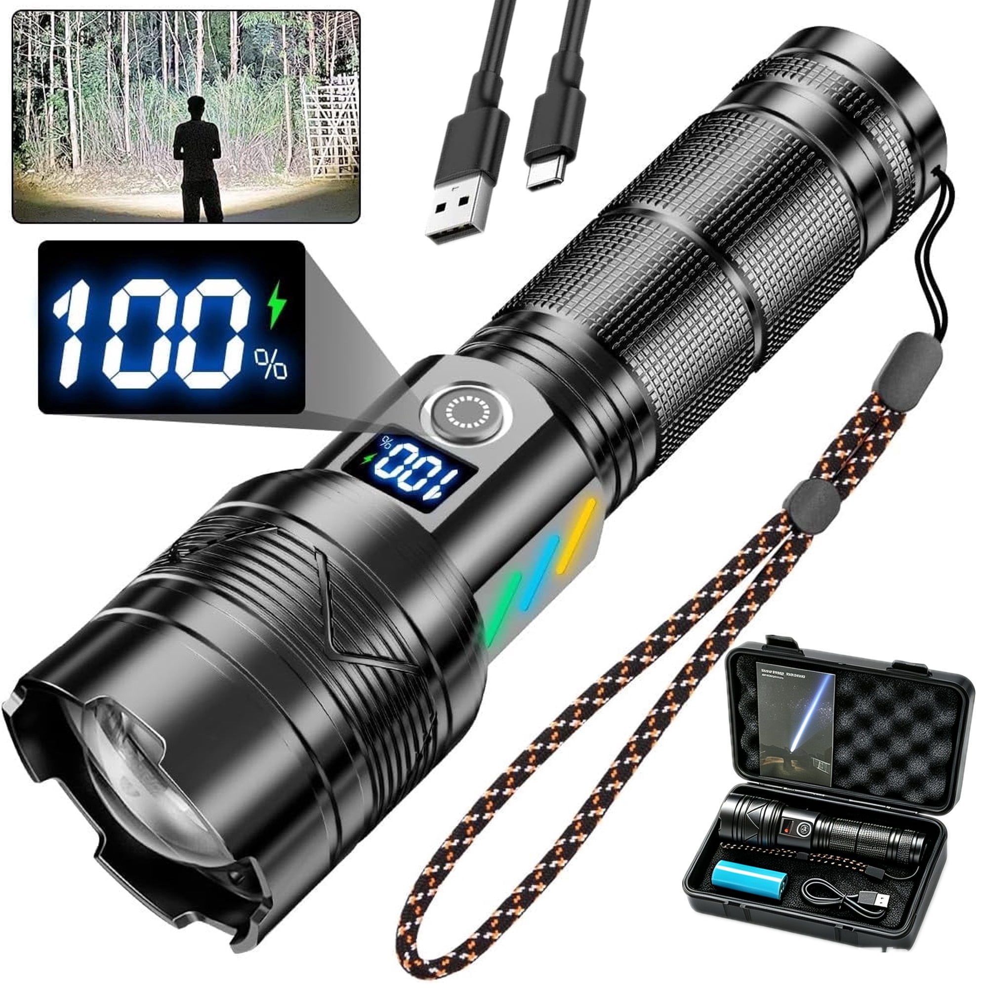 brightest rechargeable flashlight 2014 Ultra Bright Never-Ending LED making it ideal for efficiently illuminating large areas without loss of precision Brightest Torch Flashlight Mini LED