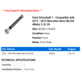 thumbnail image 2 of Front Driveshaft 1 - Compatible with 2012 - 2015 Mercedes-Benz ML350 4Matic 3.5L V6 2013 2014, 2 of 2
