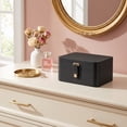 thumbnail image 5 of Nordic Hygge 2-Layer Portable Travel Jewelry Case, Gray Luxe Organizer, 5 of 8