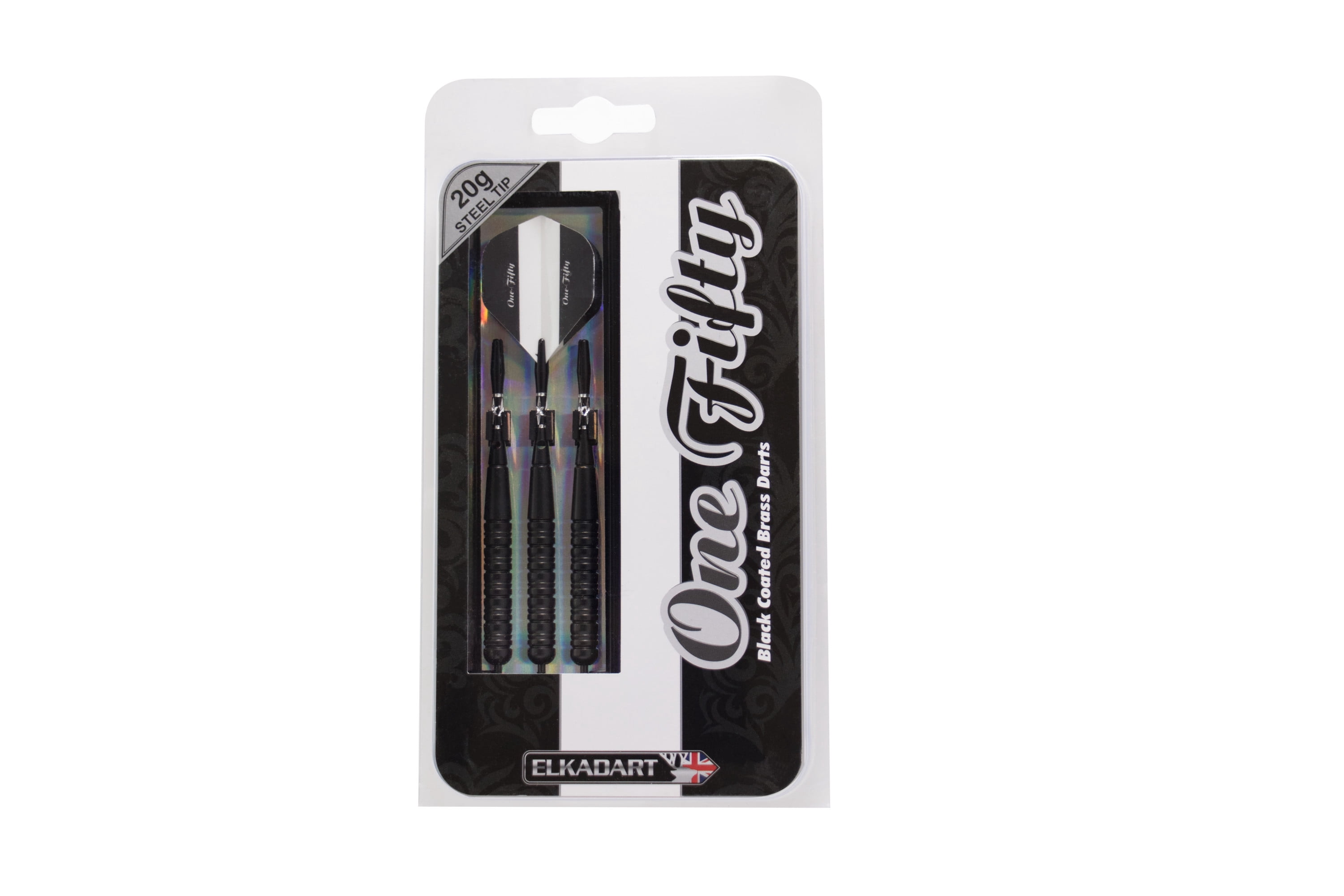 Elkadart Black 150 Jet Black Steel Tip Darts 20 Grams