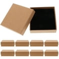 thumbnail image 1 of Caja de papel kraft vintage para joyería, 10 unidades, para regalo, 1 of 7