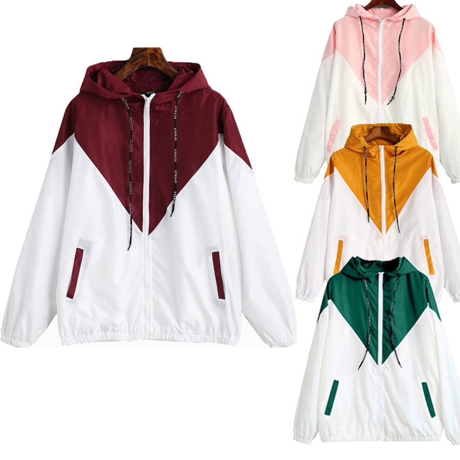 womens windbreaker jackets with hood