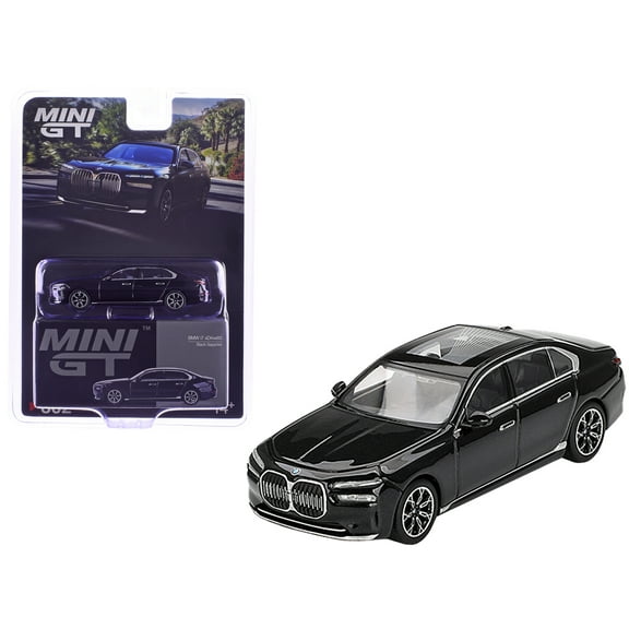 BMW i7 xDrive60 Black Sapphire Limited Edition 1/64 Diecast Model Car by Mini GT