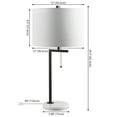thumbnail image 4 of JONATHAN Y Alyssa 24.5" Metal/Marble LED Table Lamp, Black, JYL1043B, 4 of 6