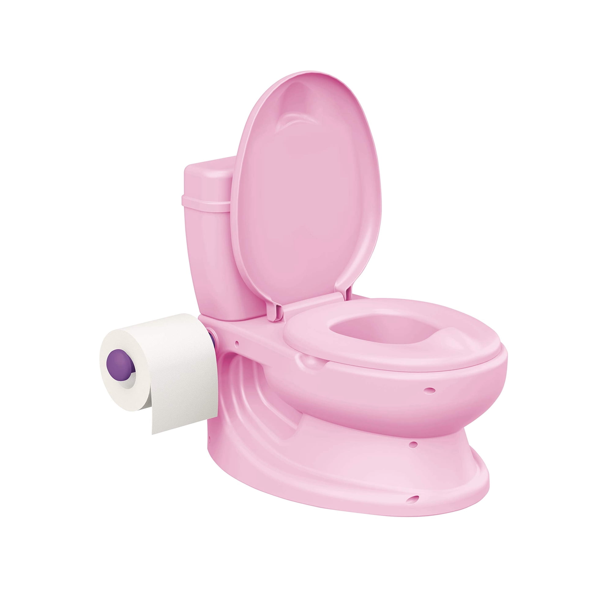 ToyLet Toilet Training Potty for baby or toddler with comfy toilet seat, cover & paper roll holder, potty training for Girls PINK