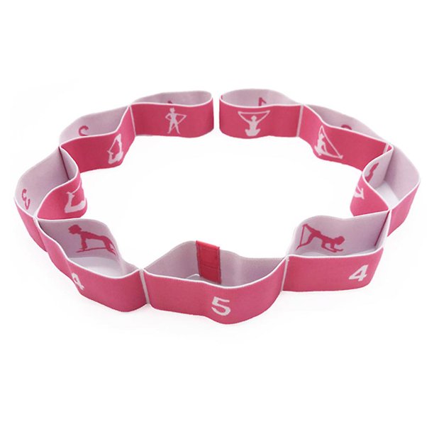 Correa de ejercicio de estiramiento de yoga con 9 bucles flexibles Espesar Banda de ejercicio Gravity Fitness Estiramiento Correa-dance Yoga Cinturón de estiramiento extra Elástico Yog BANYUO Electrónica