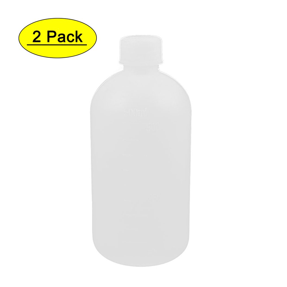 Unique Bargains 2Pcs 500ml Laboratory Chemical Storage Case Clear
