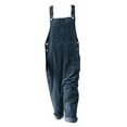 thumbnail image 4 of SNOWSONG Jumpsuits for Women, Corduroy Overalls for Women Casual Adjustable Jumpsuit with Pockets, Denim Jumpsuits, Baggy Jumpsuits for Women Blue L, 4 of 6