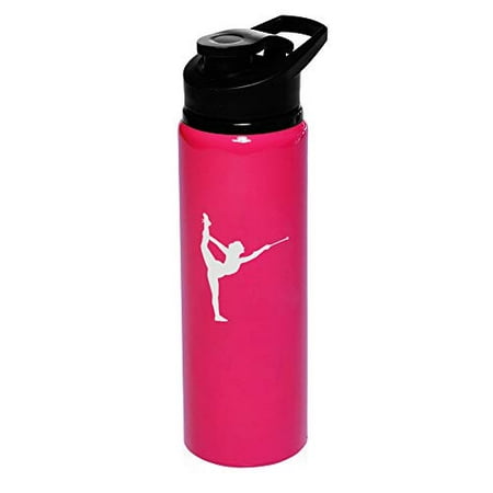 MIP Brand 25 oz Aluminum Sports Water Travel Bottle Female Gymnast Twirling Baton Gymnastics