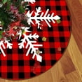 thumbnail image 4 of Fmbmuo Red Christmas Tree Skirt Snowflake Reindeer 35.4 Inch Christmas Decorations, Short Plush Festive Rustic Vintage Tree Skirt Indoor Holiday Party Decor, 4 of 5