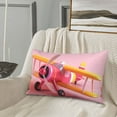 thumbnail image 5 of Gukieu Colorful Cartoon Biplane Print Plush Pillow Cover, Hidden Zipper Pillow Protector without Pillow Core, Suitable for Bedroom, Office, Car Decoration-20"x30", 5 of 6