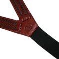 thumbnail image 2 of 3 D Belt Company Men's Leather Hand Tooled Tan Suspenders, 2 of 4