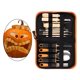 thumbnail image 3 of Kit de herramientas para tallar calabazas de Halloween Juego de cuchillos 14 piezas con bolsa Sunnimix Plantillas para tallar calabazas, 3 of 8