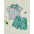 thumbnail image 4 of BemeyourBBs Toddler Boys Summer Outfits Golf Embroidery T-Shirts Shorts Set, 4 of 9