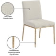 thumbnail image 4 of Pemberly Row Cream Chenille Fabric Dining Side Chair (Set of 2), 4 of 10