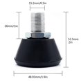 thumbnail image 3 of Advancent 2 uds., tapones universales para patines, bloque de freno profesional de goma, resistente al desgaste, antideslizante, piezas de Deportes y aire libre Negro, 3 of 6