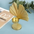 thumbnail image 3 of Nikou Candelabro Decoración de Mesa para el hogar Candelabro con Forma de Hoja única Candelabro con Base Dorada, 3 of 8
