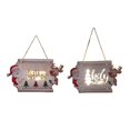 thumbnail image 1 of Letrero colgante,Cartel de Navidad placa colgante rústica decoración del hogar,Decoraciones de madera para exteriores de granja,Vacaciones de árbol de Navidad con decoración de luces LED de Gloria Letrero colgante, 1 of 9
