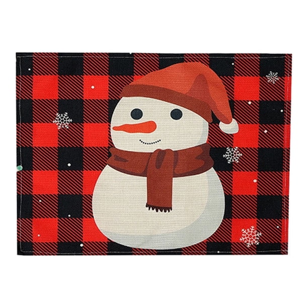 Teissuly Christmas Decorations, Linen Printed Tablecloth, Table Decoration, Christmas Mat Teissuly WER202310165121