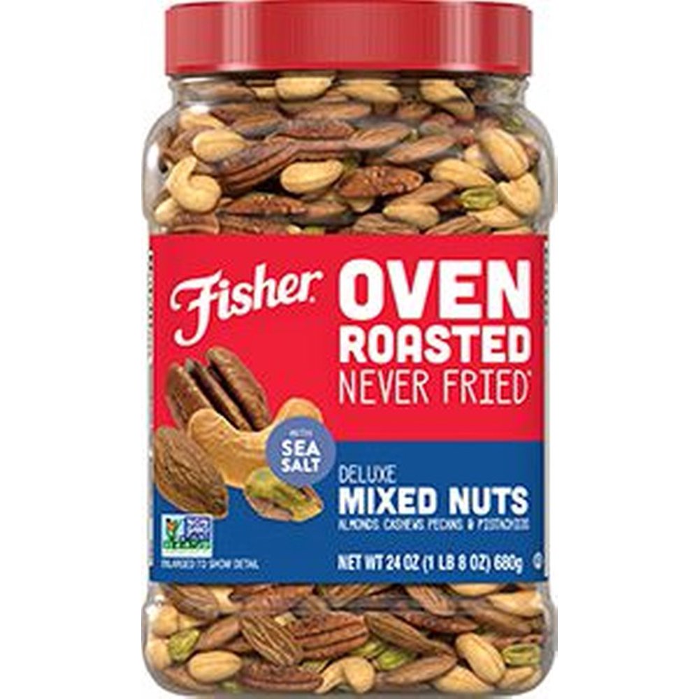 Fisher Oven Roasted Never Fried, Deluxe Mixed Nuts, 24 oz. Walmart