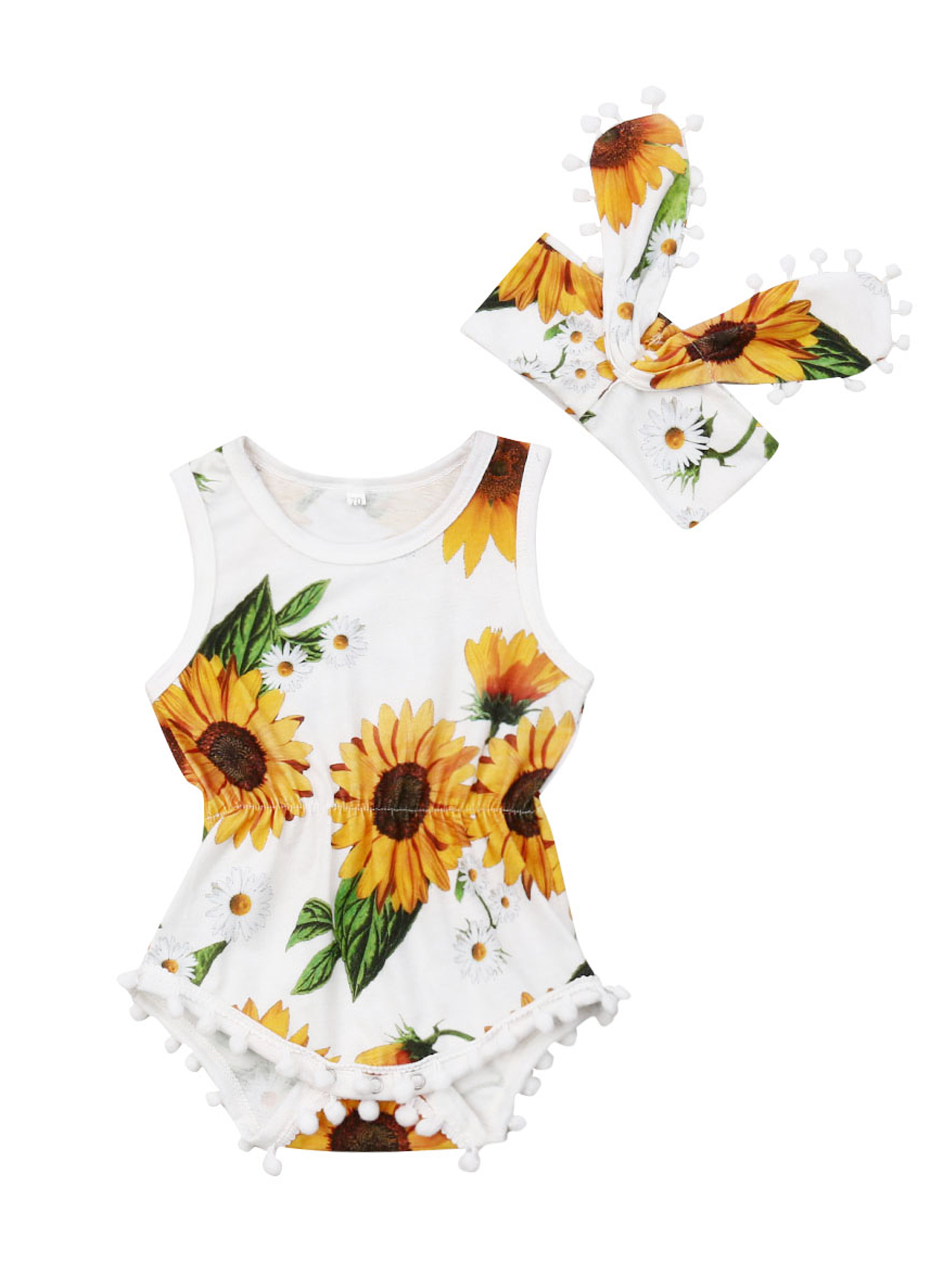 sunflower romper white