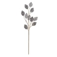 thumbnail image 1 of Vickerman OF180707 20 in. Silver Glitter Plum Leaf Spray, 3 per Bag, 1 of 4