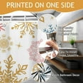 thumbnail image 6 of Mizhona Winter Snowflakes Shower Curtain Christmas Theme Snow Bathroom Curtain Set with Hooks Decor 72"X72", 6 of 6