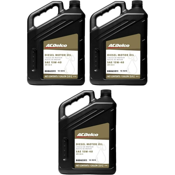 ACDelco Gold 10-9214 (88865911) CK-4 Diesel 15W-40 Motor Oil - 1 gal (Case of 3)